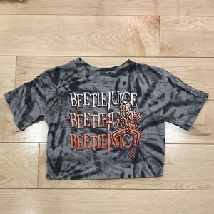 Beetlejuice Kids Tie-Dye T-Shirt - Gray and Orange